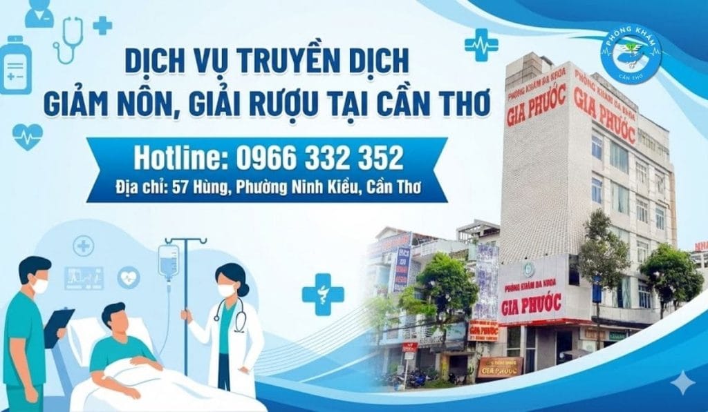 Giải thích 3 nguyên nhân gây buồn nôn khi say rượu: dạ dày bị kích ứng, mất nước điện giải, hạ đường huyết - Tư vấn bởi Phòng khám Cần Thơ