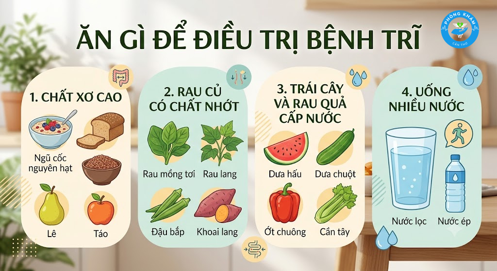 ăn gì để điều trị bệnh trĩ
